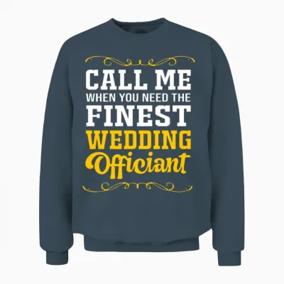 Ordained Minister Funny Wedding Officiant Unisex Sweatshirt - Dark Heather