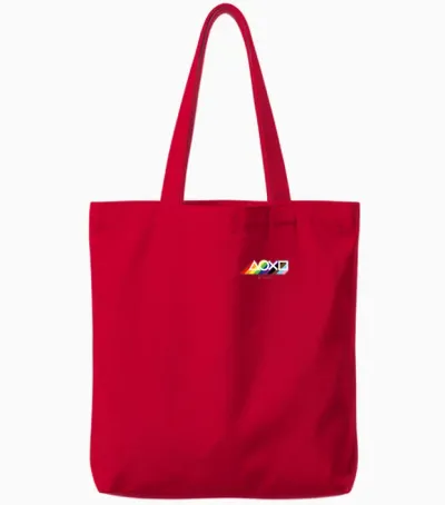 Playstation Pride Lgbtqia Collection Horizontal Pocket Logo Tote Bags - Red