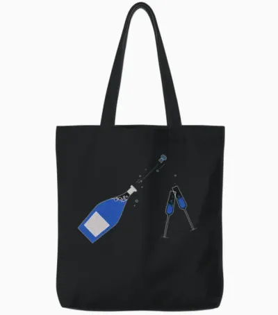 Cheers Vector Funny Tote Bags - Black