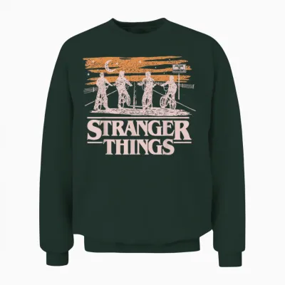 Netflix Stranger Things Night Silhouettes - Sale - Unisex Sweatshirt - Forest