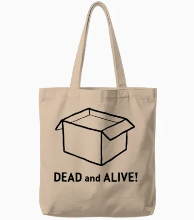 Schrödinger S Box Quantum Paradox Science Path4 Tote Bags - Natural