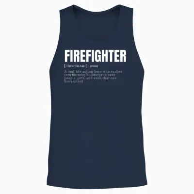 Funny Firefighter Definition and Funny Saying Occu Unisex Tank Top - Navy