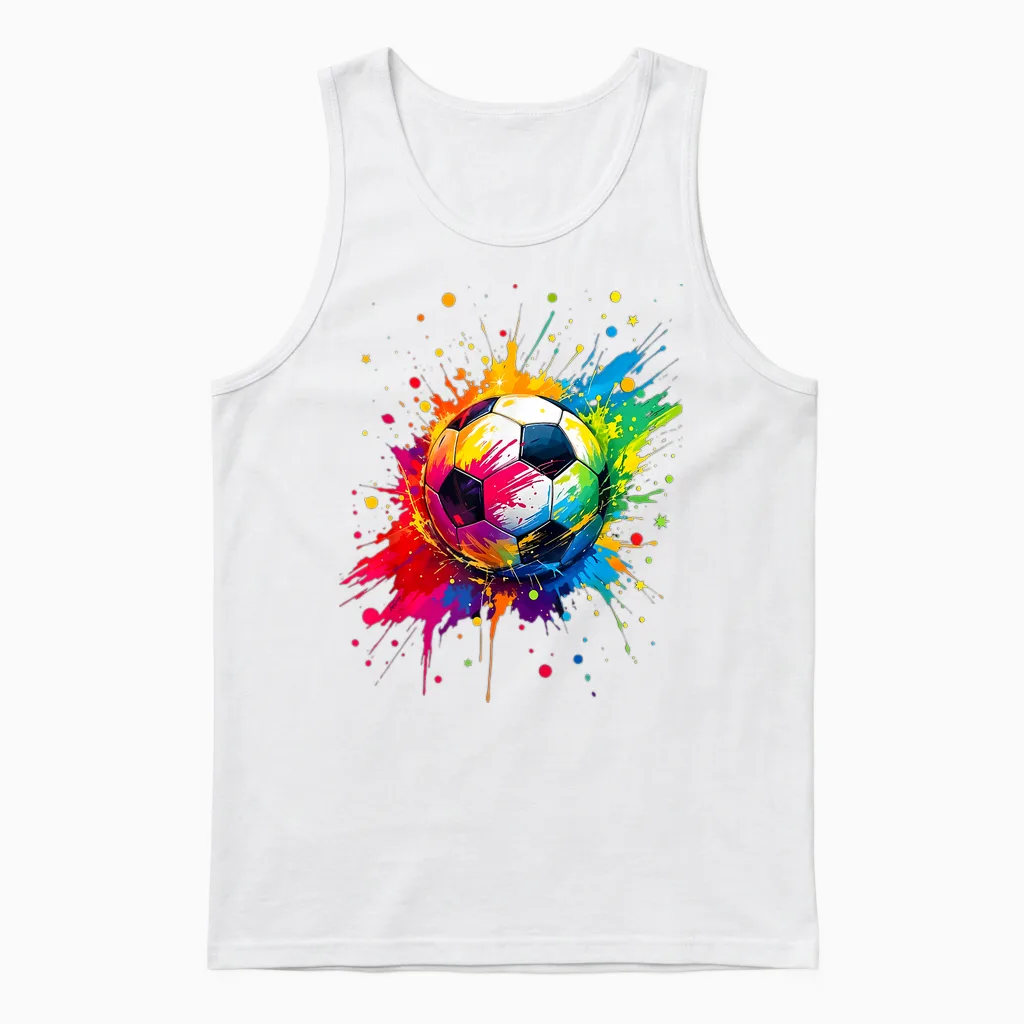 Football Fans Passionate Football Unisex Tank Top in White