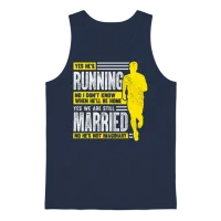 Marathon Running Runner S Wife Gift Unisex Tank Top - Navy – 1