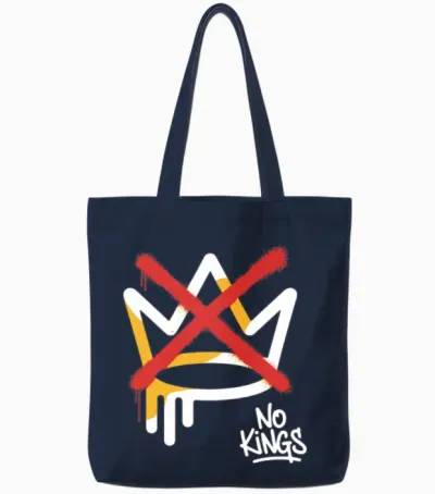 No Kings Crown Tote Bags - Navy