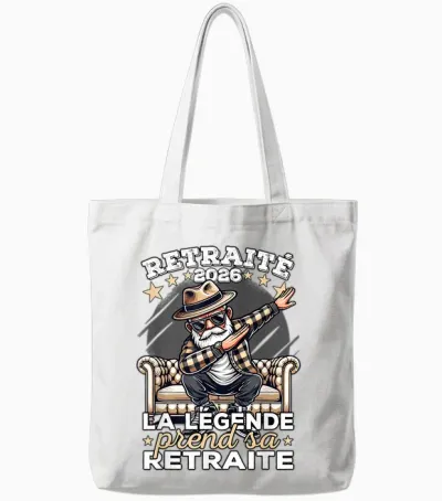 The Legend Retires 2026, Retired 2026 Man Tote Bags - White