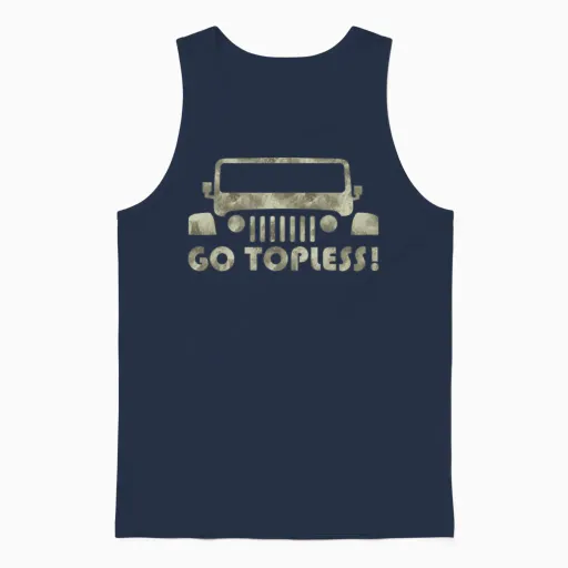 Jeep Unisex Tank Top in Navy