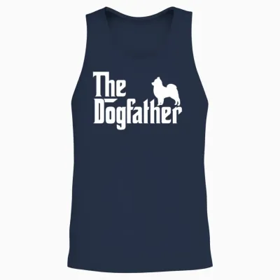 The Pomeranian Dog Father Unisex Tank Top - Navy