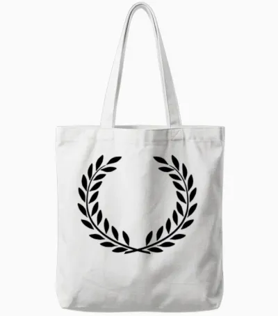 Laurel Wreath Tote Bags - White