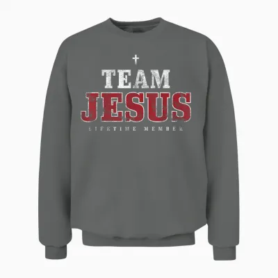 Faith-Design Für Christinnen Und Christen Von Team Jesus Life Time Unisex Sweatshirt - Graphite Heather