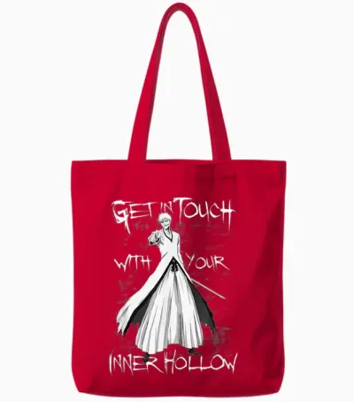 Bleach Get in Touch with Your Inner Hollow Anime Tote Bags - Red