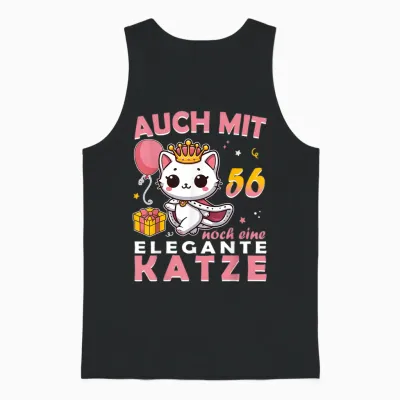 56.geburtstag Frauen Damen Auch Mit 56 Jahre Noch Eine Katze Unisex Tank Top - Black