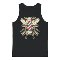 Barber Accessories - Hairdresser Beard Hairstyle Unisex Tank Top - Black – 1