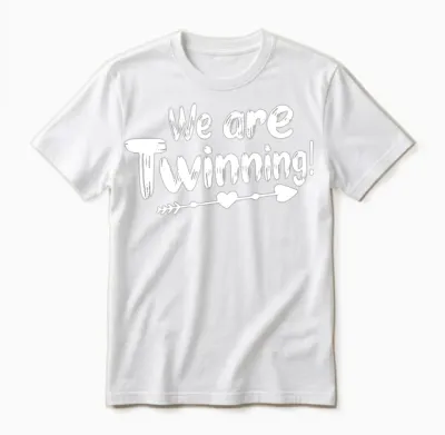 We Are Twinning Funny Saying Twin Lovers Twin Unisex T-Shirt - White
