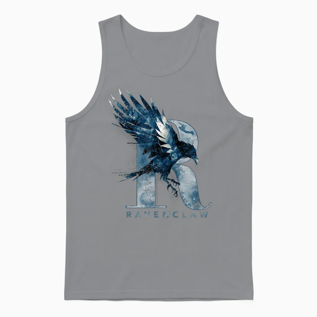 Harry Potter Ravenclaw Watercolour R Unisex Tank Top in Sport Grey