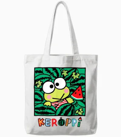 Keroppi Watermelon Summer Fun Tote Bags - White