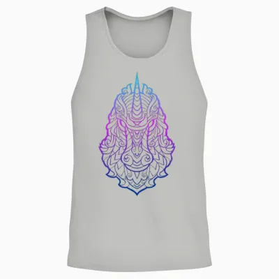 Funny Unicorn Unisex Tank Top - Ash