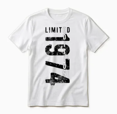 Grunge Vintage Limited Edition 1974 Birthday Unisex T-Shirt - White