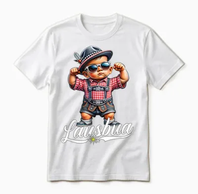 Extrem Cooler Lausbua Jungen Trachten Kinder Tracht Unisex T-Shirt - White