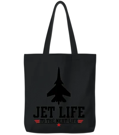 Jet Life to the Next Life Tote Bags - Black