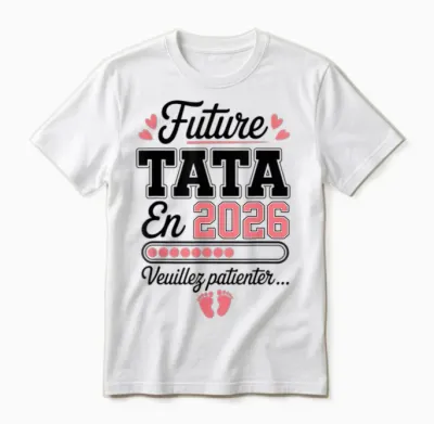 Future Tata 2026 New Birth Future Aunt Aunt 2026 Unisex T-Shirt - White