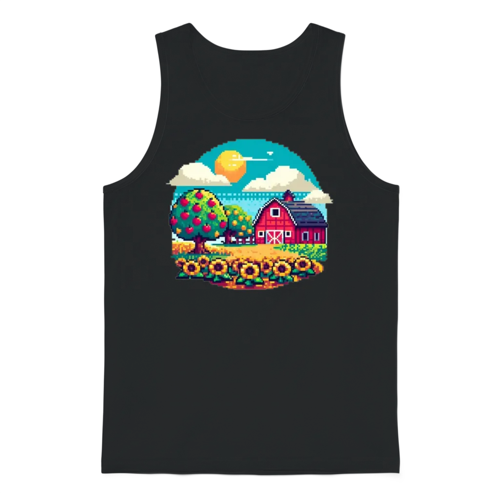 The Retro Farm โ & Country Gift Unisex Tank Top - Black