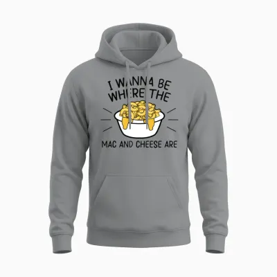 Funny Mac and Cheese Unisex Hoodie - Sport Grey