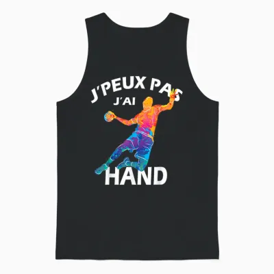Je Peux Pas J'ai Hand Handball Player Funny Unisex Tank Top - Black