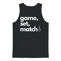Game Set Match Unisex Tank Top - Black – 1