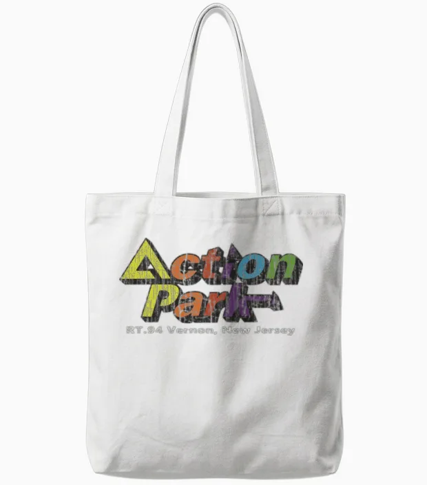 Action Park 80s Cool Tote Bags in White