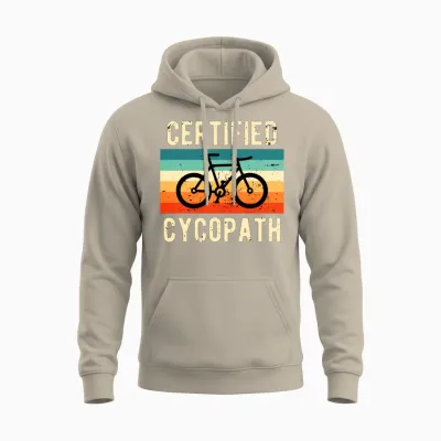 Retro Vintage Bicycle Witty Unisex Hoodie - Sand