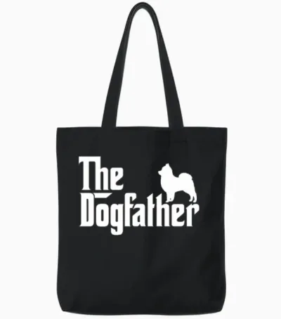 The Pomeranian Dog Father Tote Bags - Black