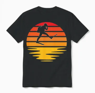Diving Retro Unisex T-Shirt - Black