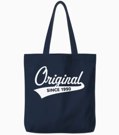 Original Since 1990 (year of Birth, Birthday / W) Tote Bags - Navy