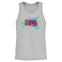 Retro Music Lovers Unisex Tank Top - Ash – 2