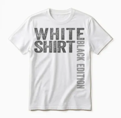 White Shirt Black Edition White Shirt Black Edition Unisex T-Shirt - White