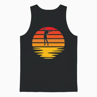Singing Retro Unisex Tank Top - Black