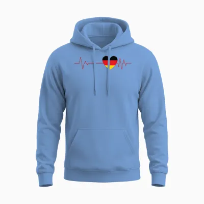 Herz Deutschland Unisex Hoodie - Carolina Blue