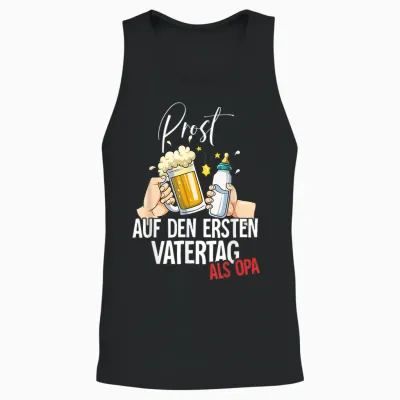 Auf Den Ersten Vatertag Als Opa Unisex Tank Top - Black