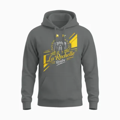 La Rochelle 2 Stars Rugby Supporter Rochelais Gift T-Shirt, Black, S Unisex Hoodie - Graphite Heather