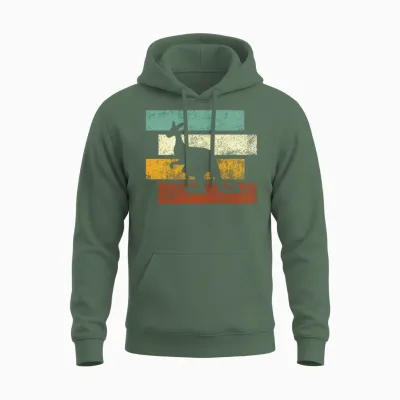 Kangaroo Retro Unisex Hoodie - Military Green