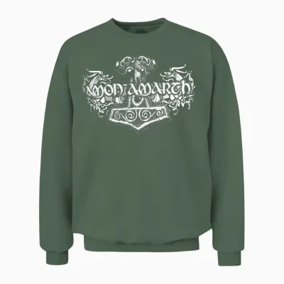 Amon Amarth Viking Horses Official Licensed Horse Unisex Sweatshirt - Military Green