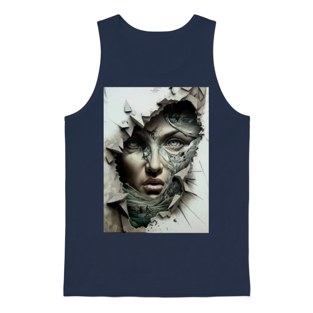 Trending Design Unisex Tank Top - Navy