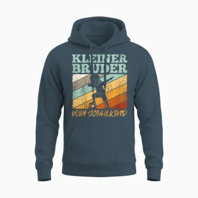 Kleiner Bruder Vom Schulkind Schule Schüler Schulstart Unisex Hoodie - Dark Heather