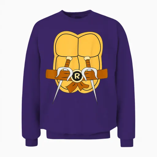 Mademark X Teenage Mutant Ninja Turtles - Raphael Easy Halloween Costume Unisex Sweatshirt - Purple