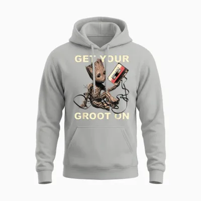 Guardians of the Galaxy Vol.2 Get Your Groot on T-Shirt, Black Unisex Hoodie - Ash