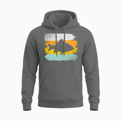 Fish Retro Unisex Hoodie - Graphite Heather