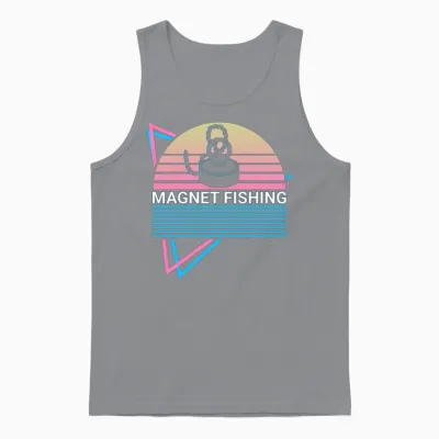 Magnet Fishing Retro Unisex Tank Top - Sport Grey