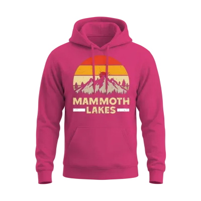 Mammoth Lakes California Golden State Mammoth Unisex Hoodie - Heliconia