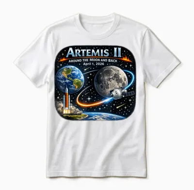 Artemis 2 Reise Um Den Mond Und Zurück 2026 Unisex T-Shirt - White